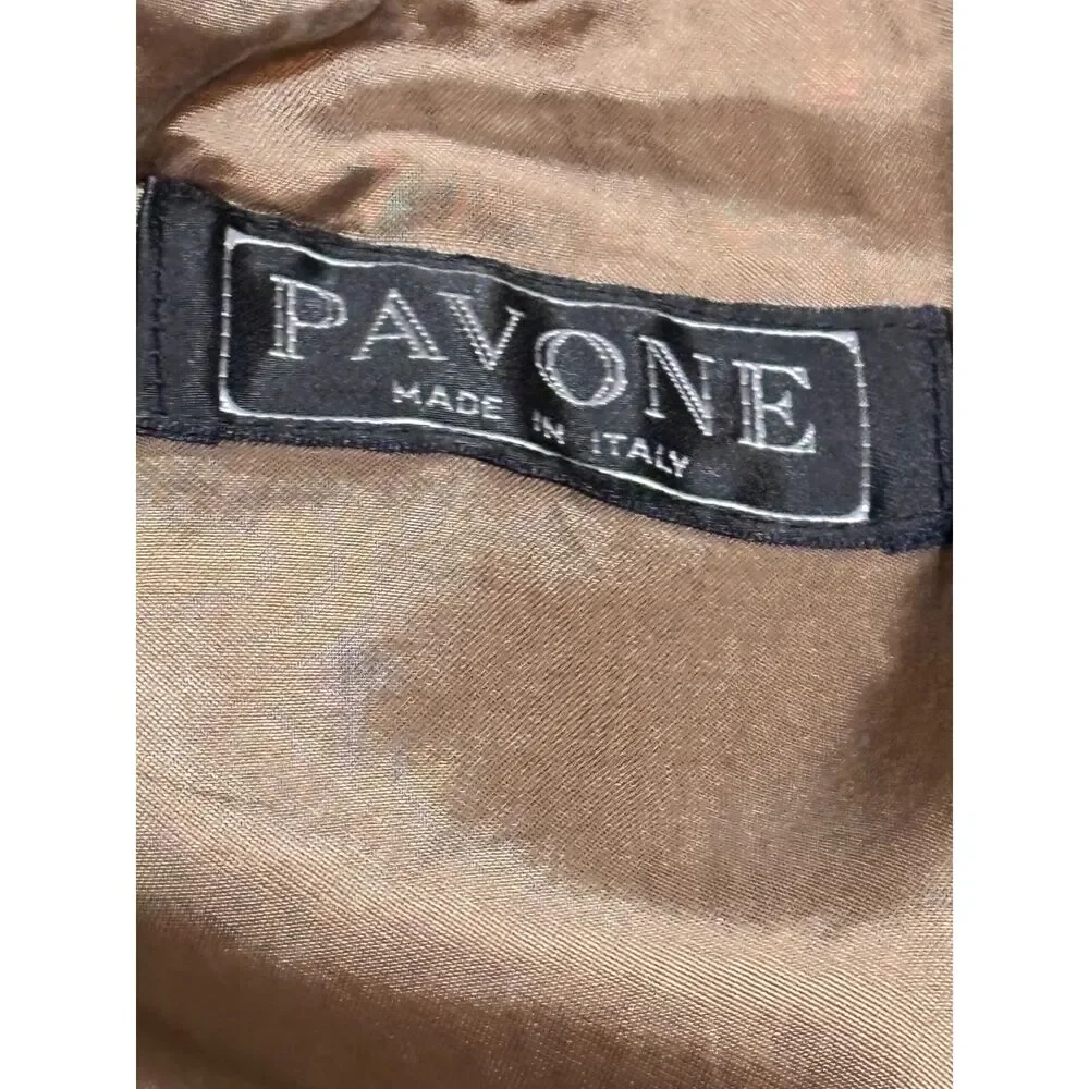 Vintage Italian Wool Sport Blazer Taupe 40R Pavone Quiet Luxury